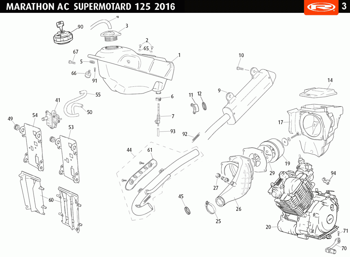 marathon-125-ac-sm-2016-blanc-reservoir-dessence-echappement-moteur-complet.gif