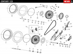 century-125-e5-2021-dark-copper-roues-chaine-bras-oscillant