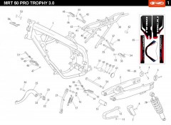 Piéce MRT 50 SM Pro TROPHY 3.0 2019 Blanc, Roues - Système de