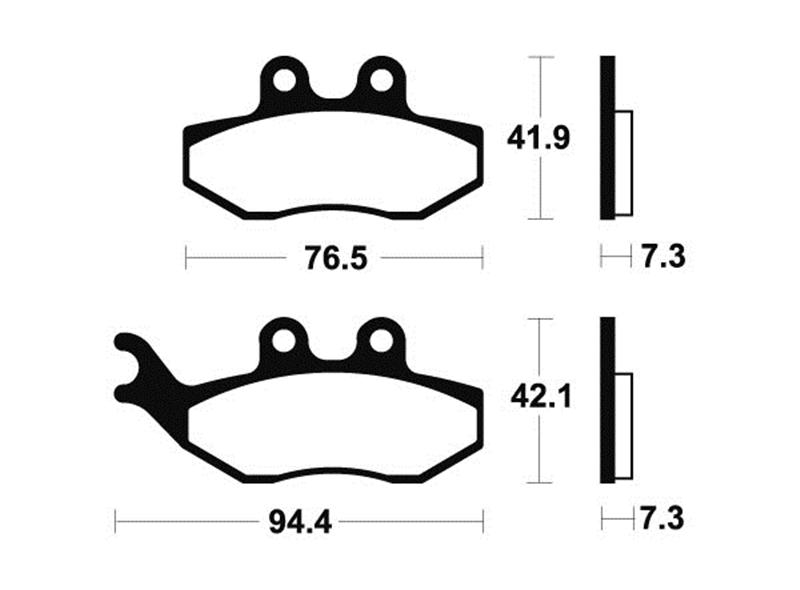 Pièce MRT 50 Pro Trophy 2016 Blanc, Roues - Système de freinage, : PLAQUETTES  FREIN AVANT