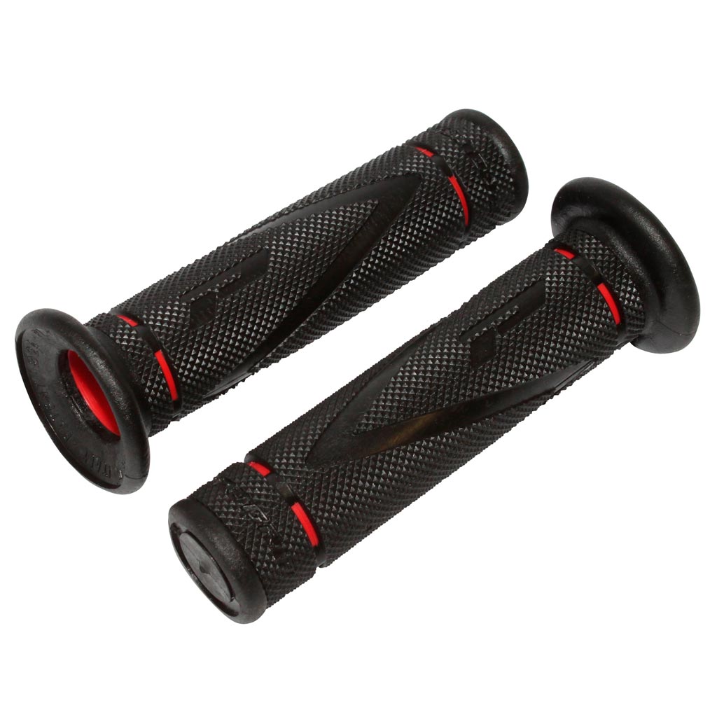Poignées de guidon moto ou scooter Pro Grip 838 noir/rouge