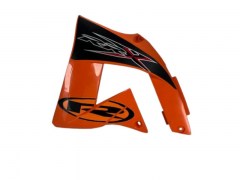 Cache radiateur gauche orange Rieju MRX 50