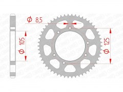 Couronne 56 dents pour Rieju Marathon 125cc