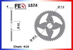 Couronne pour Rieju MX 50