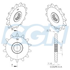 pignon_teknix_12_dents_pas_420_am6-c282725