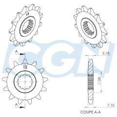 pignon_teknix_13_dents_pas_420_am6-c289514