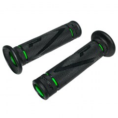 Poignées de guidon moto ou scooter Pro Grip 838 noir/verte Open End