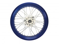Roue arrière SM Rieju MRT bleu à rayons
